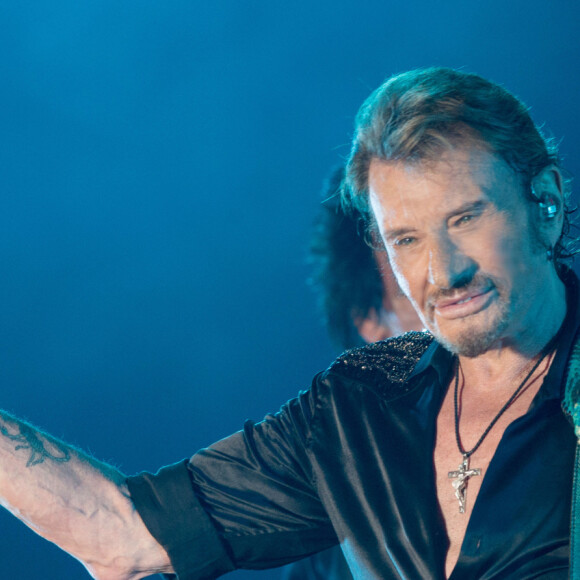 Exclusif - Premier concert de la tournee "Born Rocker Tour" de Johnny Hallyday au POPB de Bercy a Paris. Le 14 juin 2013.