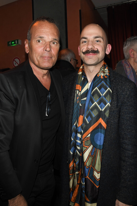 Exclusif - Laurent Baffie, Viktor Vincent (Mentaliste) - People en backstage du spectacle "Jeanfi Janssens atterrit à l'Olympia" à Paris le 10 janvier 2020. © Coadic Guirec/Bestimage