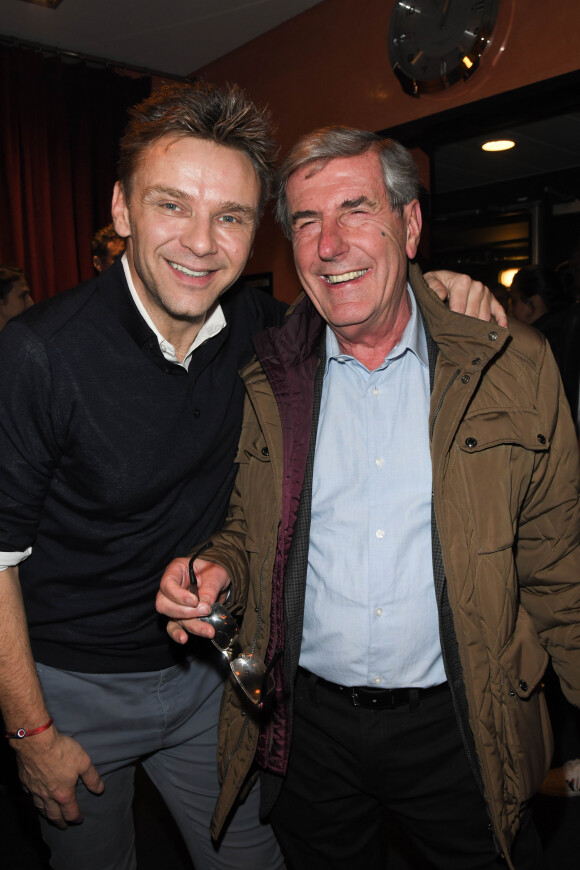 Exclusif - Jeanfi Janssens, Bernard Menez - People en backstage du spectacle "Jeanfi Janssens atterrit à l'Olympia" à Paris le 10 janvier 2020. © Coadic Guirec/Bestimage