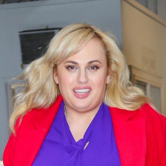 Rebel Wilson quitte la conférence de presse du film "Cats" à New York. Le 17 décembre 2019. @Felipe Ramales/Splash News/ABACAPRESS.COM