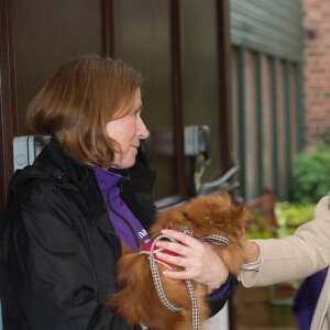 Meghan Markle, duchesse de Sussex, enceinte, visite le refuge pour animaux "The Mayhew Animal Home" dont elle est la marraine. Londres, le 16 janvier 2019.