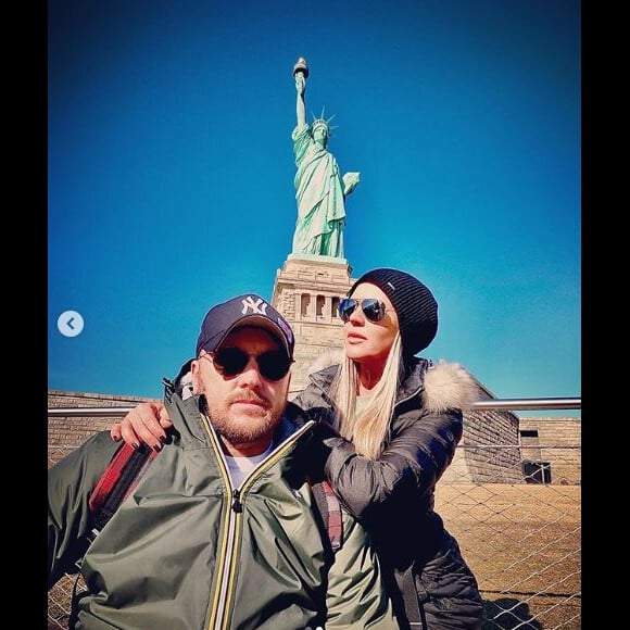 Amélie Neten et son chéri Philippe, en vacances à New York, sur Instagram le 22 janvier 2020.