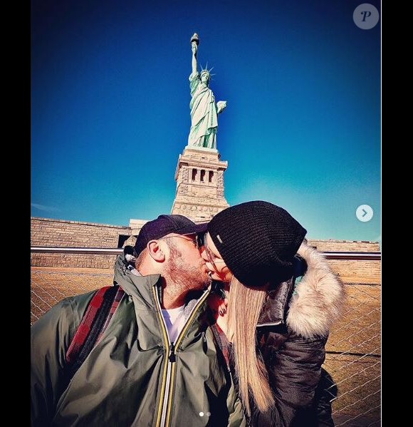 Amélie Neten et son chéri Philippe, en vacances à New York, sur Instagram le 22 janvier 2020.