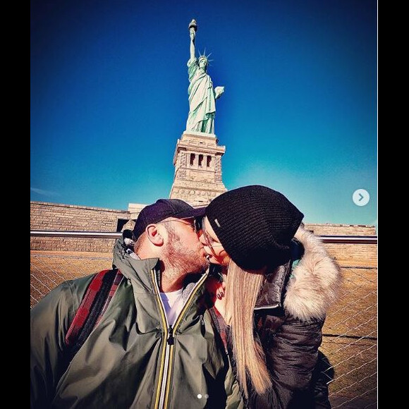 Amélie Neten et son chéri Philippe, en vacances à New York, sur Instagram le 22 janvier 2020.