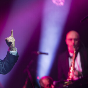 Exclusif - Michel Sardou - Ultime concert de Michel Sardou pour la dernière date de son spectacle "La dernière danse" à la Seine Musicale à Boulogne-Billancourt le 12 avril 2018. Le chanteur a rassemblé plus de 400 000 spectateurs pour une tournée de 82 concerts. © Pierre Perusseau/Bestimage