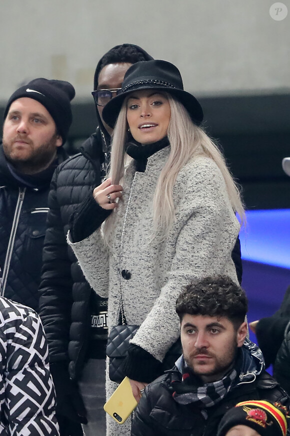 Mélanie Da Cruz (Enceinte, compagne du footballeur Anthony Martial)- People dans les tribunes du Stade de France lors du match de football amical France - Colombie à Saint-Denis le 23 mars 2018. © Cyril Moreau/Bestimage