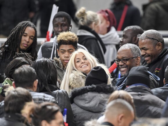 Mélanie la compagne d'Anthony Martial au match de qualification pour la Coupe du Monde 2018, "France-Bulgarie" au Stade de France à Saint-Denis, le 7 octobre 2016. © Pierre Perusseau/Bestimage