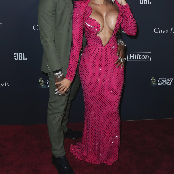 Cardi B et Offset assistent à la soirée Recording Academy and Clive Davis 2020 Pre-GRAMMY à l'hôtel The Beverly Hilton. Beverly Hills, Los Angeles, le 25 janvier 2020.