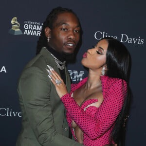 Cardi B et Offset assistent à la soirée Recording Academy and Clive Davis 2020 Pre-GRAMMY à l'hôtel The Beverly Hilton. Beverly Hills, Los Angeles, le 25 janvier 2020.