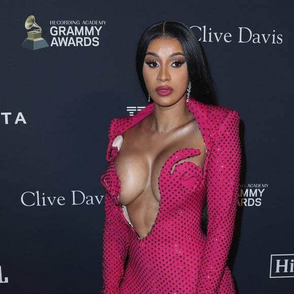 Cardi B assiste à la soirée Recording Academy and Clive Davis 2020 Pre-GRAMMY à l'hôtel The Beverly Hilton. Beverly Hills, Los Angeles, le 25 janvier 2020.