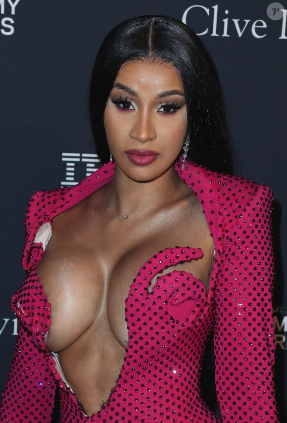 Cardi B assiste à la soirée Recording Academy and Clive Davis 2020 Pre-GRAMMY à l'hôtel The Beverly Hilton. Beverly Hills, Los Angeles, le 25 janvier 2020.