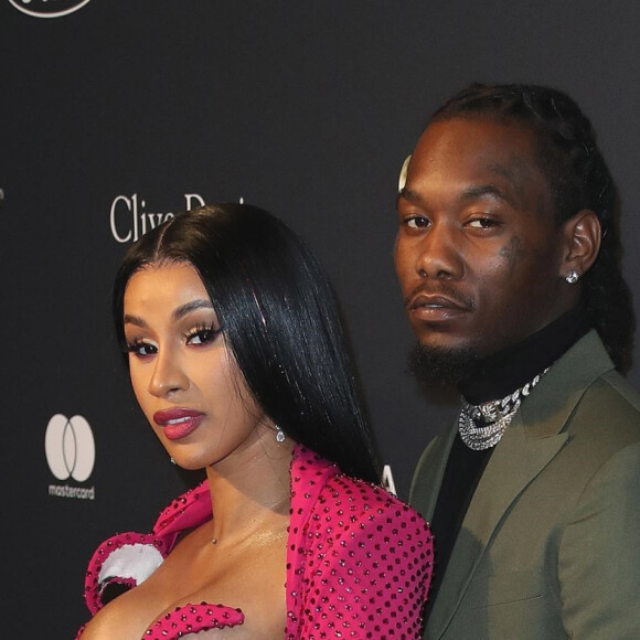 Cardi B et Offset assistent à la soirée Recording Academy and Clive Davis 2020 Pre-GRAMMY à l'hôtel The Beverly Hilton. Beverly Hills, Los Angeles, le 25 janvier 2020.