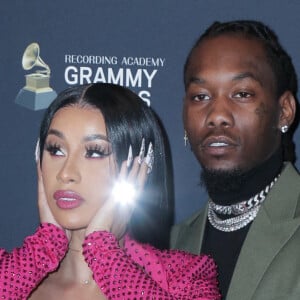 Cardi B et Offset assistent à la soirée Recording Academy and Clive Davis 2020 Pre-GRAMMY à l'hôtel The Beverly Hilton. Beverly Hills, Los Angeles, le 25 janvier 2020.