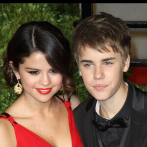 Justin Bieber et Selena Gomez - Soirée Vanity Fair au Sunset Tower Hotel. Los Angeles. Le 27 février 2011.