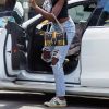 Exclusif - Jodie Turner-Smith lors d'une virée shopping chez Gucci dans le quartier de Beverly Hills à Los Angeles, le 9 septembre 2019