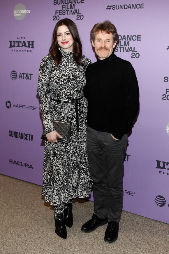 Anne Hathaway et Willem Dafoe - Première du film "The Last Thing He Wanted" au Festival du Film de Sundance à Park City, dans l'Utah, le 27 janvier 2020.