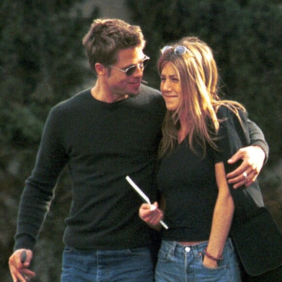 Brad Pitt et Jennifer Aniston visitent le musée "Art Hollywood" à Beverly Hills.