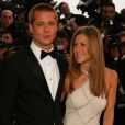 Brad Pitt et Jennifer Aniston  lors du du 57ème Festival International du Film de Cannes, le 13 mai 2004. 