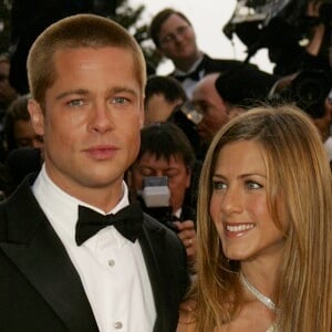 Brad Pitt et Jennifer Aniston lors du du 57ème Festival International du Film de Cannes, le 13 mai 2004.
