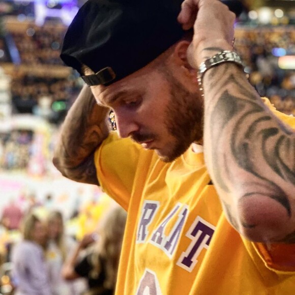 M. Pokora a assisté à la soirée commémorative organisée en l'honneur de Kobe Bryant au Staples Center de Los Angeles le 31 janvier 2020.