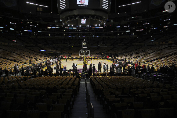 Illustration - La célébration commémorative en l'honneur de Kobe Bryant avant le début du match opposant les Los Angeles Lakers et les Portland Trailblazers en visite le vendredi 31 janvier 2020 au Staples Center de Los Angeles, en Californie. Les Lakers perdent face aux Trailblazers. © Prensa Internacional via ZUMA Wire / Bestimage