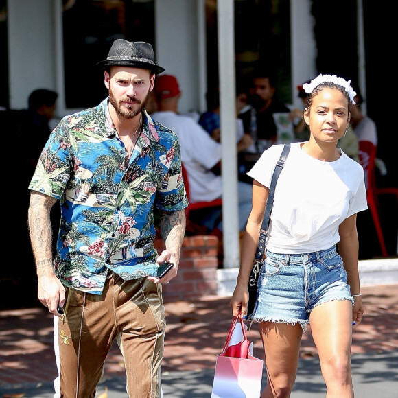 Christina Milian et son compagnon M. Pokora sont allés faire des courses chez Fred Segal à West Hollywood, le 11 mai 2019.