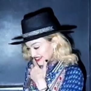 Madonna à la sortie de son spectacle avec Ahlamalik Williams à New York, le 18 septembre 2019