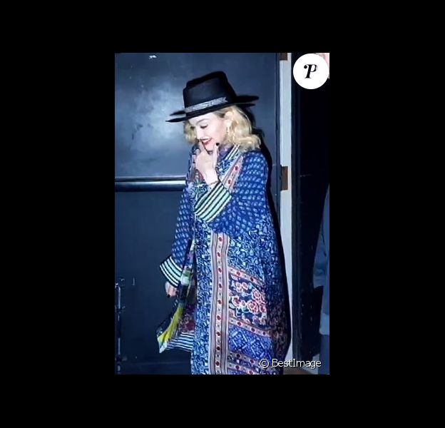 Madonna à la sortie de son spectacle avec Ahlamalik Williams à New York, le 18 septembre 2019