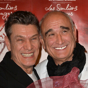 Marc Lavoine et Pascal Nègre au photocall de la générale de presse du spectacle musicale "Les Souliers Rouges" aux Folies Bergères à Paris, France, le 4 février 2020. © Veeren/Bestimage