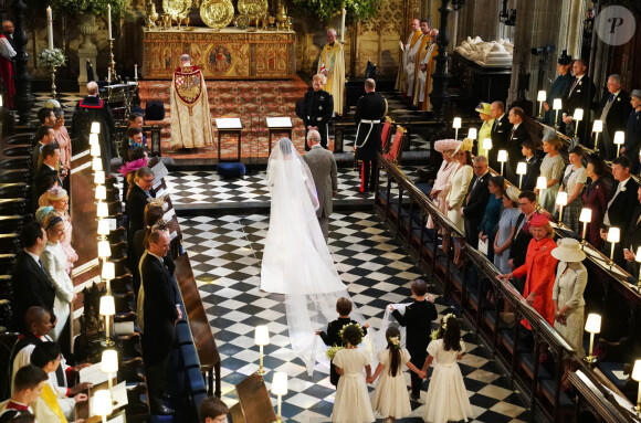 Meghan Markle, duchesse de Sussex, Le prince Charles, prince de Galles, Le prince Harry et Le prince William, duc de Cambridge - Cérémonie de mariage du prince Harry et de Meghan Markle en la chapelle Saint-George au château de Windsor, Royaume Uni, le 19 mai 2018.