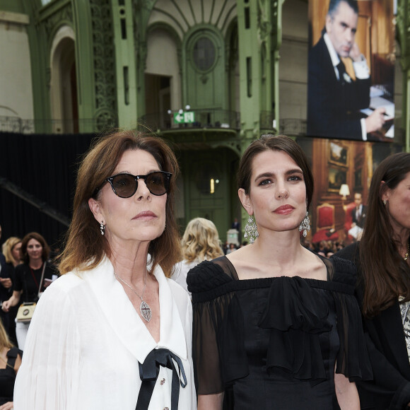 La princesse Caroline de Hanovre et sa fille Charlotte Casiraghi-Rassam - Soirée hommage à Karl Lagerfeld "Karl for ever" dans la nef du Grand Palais à Paris. Le 20 juin 2019.