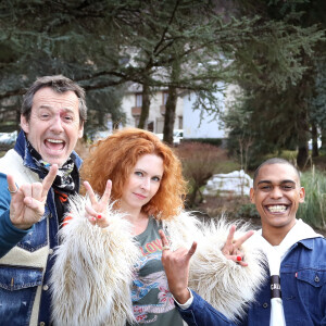 Jean-Luc Reichmann, Mathilde Lebrequier, Maria Schmitt, et Alexandre Achddjian lors du photocall de la série "Léo Matteï, Brigade des mineurs" lors du 22ème Festival des créations télévisuelles de Luchon, France, le 7 février 2020. © Patrick Bernard/Bestimage