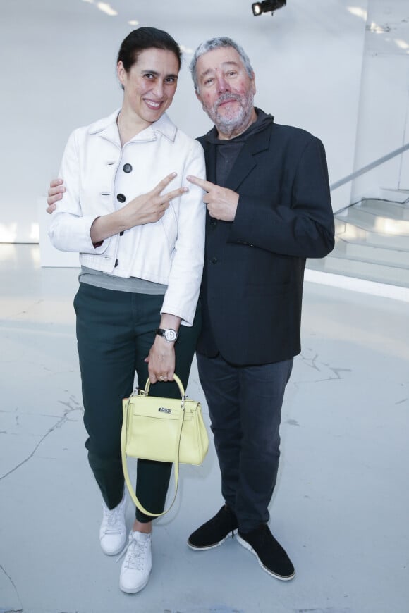 Philippe Starck et sa femme Jasmine - Cocktail du lancement du champagne Louis Roederer "Cristal 2008" au Palais De Tokyo à Paris le 23 mai 2018. © Olivier Borde/Bestimage