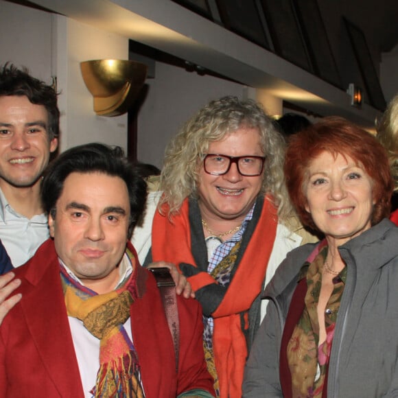 Exclusif - Christophe Combarieu, Pierre-Jean Chalençon, Véronique Genest, Olivier Macé, guest - Soirée Absolutely Hilarious au Théâtre des Mathurins à Paris le 10 février 2020. © Philippe Baldini / Bestimage 10/02/2020 - Paris