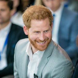 Le prince Harry, duc de Sussex, participe à une conférence de presse annonçant un nouveau partenariat entre Booking.com, SkyScanner, CTrip, TripAdvisor et Visa, à la ADAM Tower à Amsterdam, aux Pays-Bas le 3 septembre 2019.