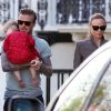 David Beckham, sa fille Harper et Stella McCartney à Londres, le 29 avril 2013.