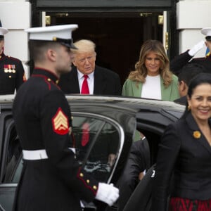 Melania Trump et son mari, le président Donald Trump, à la Maison Blanche, le 12 février 2020.