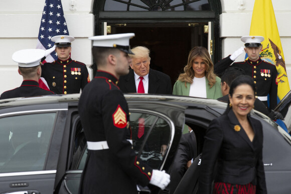 Melania Trump et son mari, le président Donald Trump, à la Maison Blanche, le 12 février 2020.