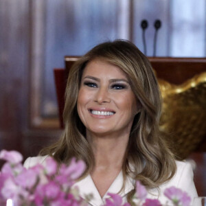 La First Lady Melania Trump lors du déjeuner annuel des épouses de gouverneurs à la Maison Blanche, le 10 février 2020.