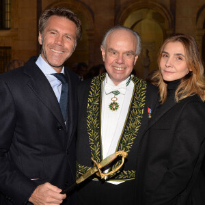 Le prince Emmanuel-Philibert de Savoie (Emanuel Filiberto di Savoia) et sa femme Clotilde Courau lors de l'installation de Frédéric Mitterrand à l'Académie des Beaux-Arts à Paris, le 6 février 2020. © Veeren/Bestimage