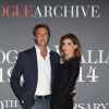 Le prince Emmanuel-Philibert de Savoie (Emanuel Filiberto di Savoia) et sa femme Clotilde Courau en septembre 2014 à Milan lors de la soirée Vogue Archive.