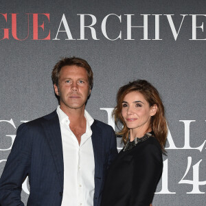 Le prince Emmanuel-Philibert de Savoie (Emanuel Filiberto di Savoia) et sa femme Clotilde Courau en septembre 2014 à Milan lors de la soirée Vogue Archive.