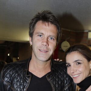 Le prince Emmanuel-Philibert de Savoie (Emanuel Filiberto di Savoia) et sa femme Clotilde Courau en juin 2013 au Théâtre de Paris pour les 70 ans de Johnny Hallyday.