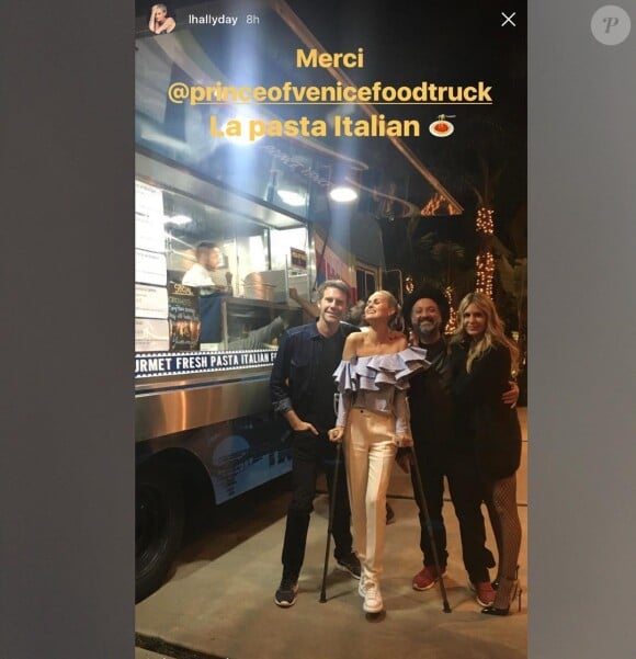 Le prince Emmanuel-Philibert de Savoie (Emanuele Filiberto di Savoia) avec son amie Laeticia Hallyday à Los Angeles en mars 2017 devant son food truck Prince of Venice. Photo Instagram.