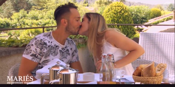 Elodie et Joachim dans 'Mariés au premier regard 2020", le 17 février, sur M6