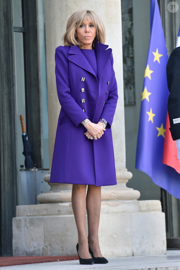 La première dame Brigitte Macron accueille Fabiola Yanez, la femme du président de l'Argentine, au palais de l'Elysée à Paris le 5 février 2020. © Giancarlo Gorassini / Bestimage