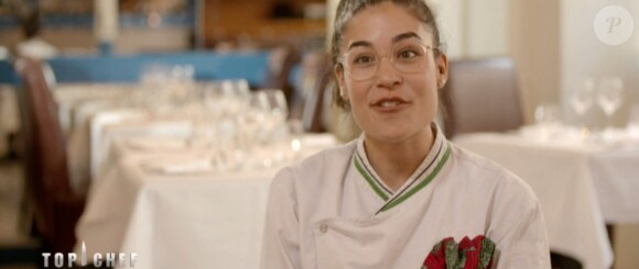 Justine - Premier épisode de "Top Chef" 2020, diffusé le 19 février 2020, sur M6.