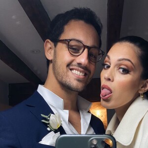 Diego El Glaoui avec Iris Mittenaere au mariage de sa maman, le 15 février 2020, dans le Nord-Pas-de-Calais