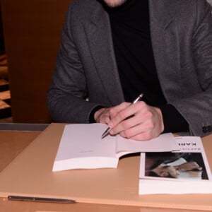 Exclusif - Baptiste Giabiconi fête le lancement de son livre "Karl et moi" au Royal Monceau à Paris le 26 février 2020. © Rachid Bellak/Bestimage