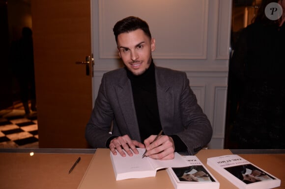 Exclusif - Baptiste Giabiconi fête le lancement de son livre "Karl et moi" au Royal Monceau à Paris le 26 février 2020. © Rachid Bellak/Bestimage